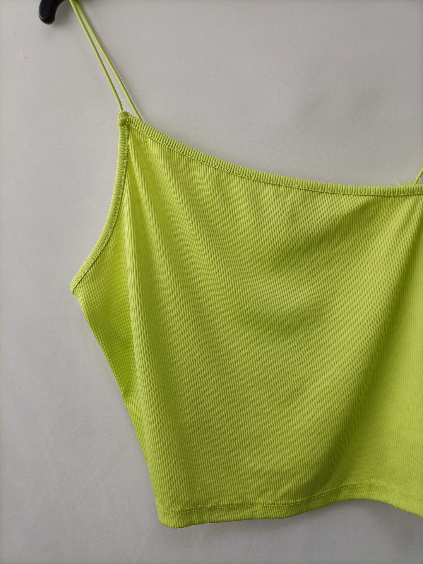 PRIMARK. Top canalé verde T.l