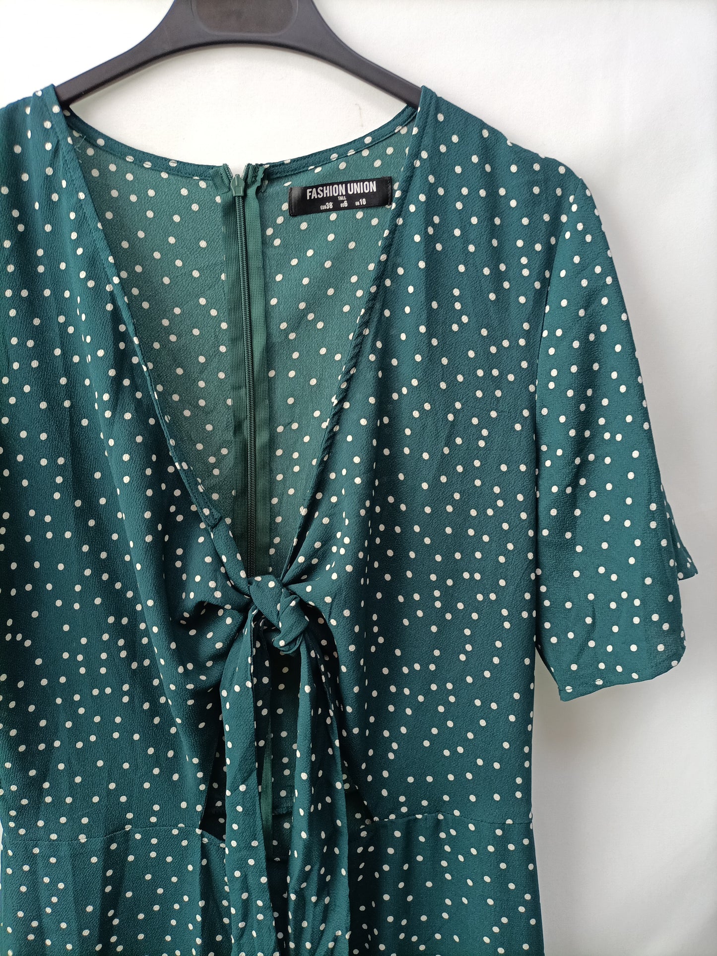 FASHION UNION. Long green jumpsuit T.38