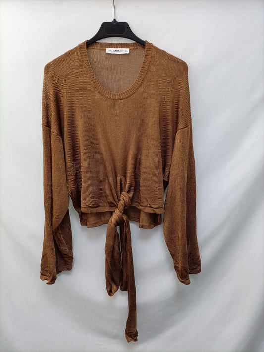 ZARA. jersey ocre lazada T.m
