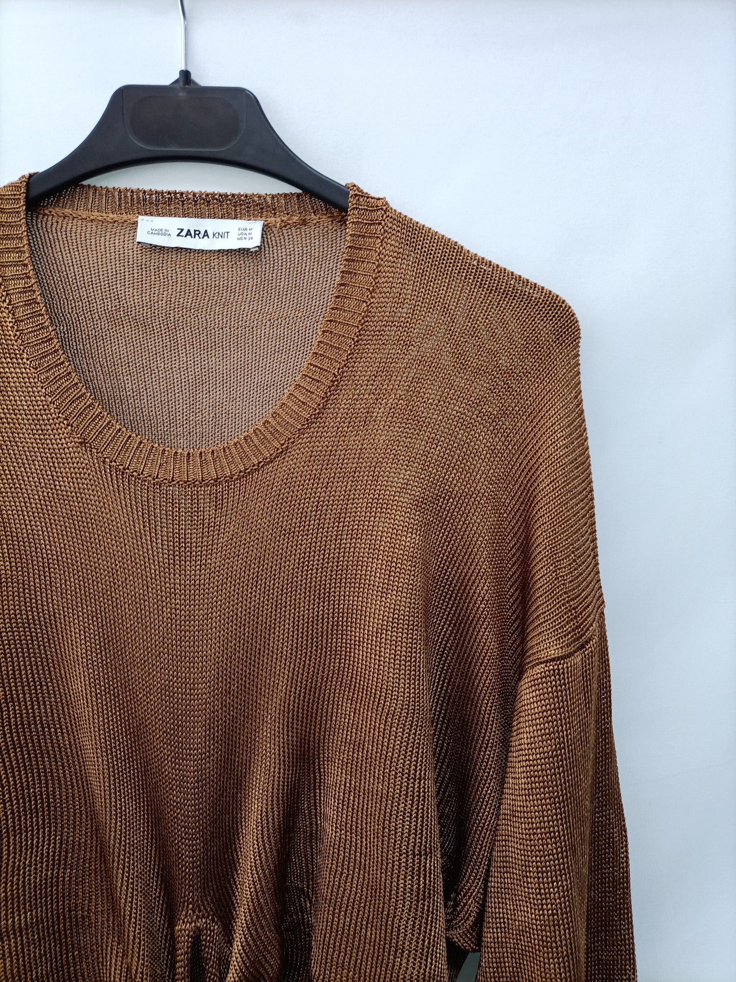 ZARA. jersey ocre lazada T.m