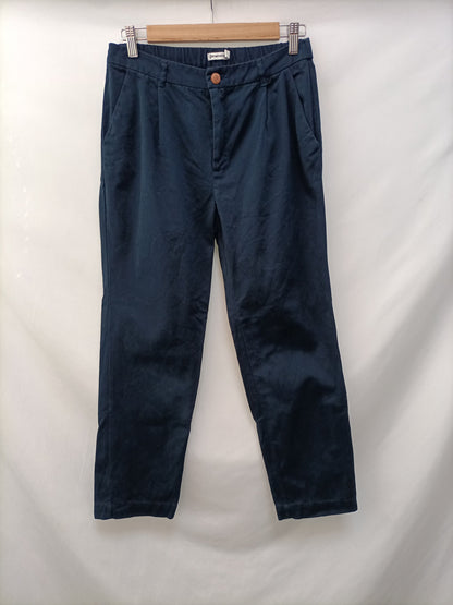 STRADIAVARIS. Blue pleated trousers Ts