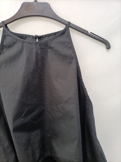 ZARA. Top negro halter T.s