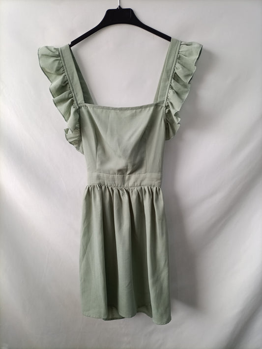 SHEIN. Vestido verde espalda T.xs
