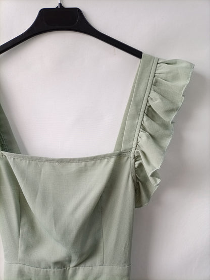SHEIN. Vestido verde espalda T.xs