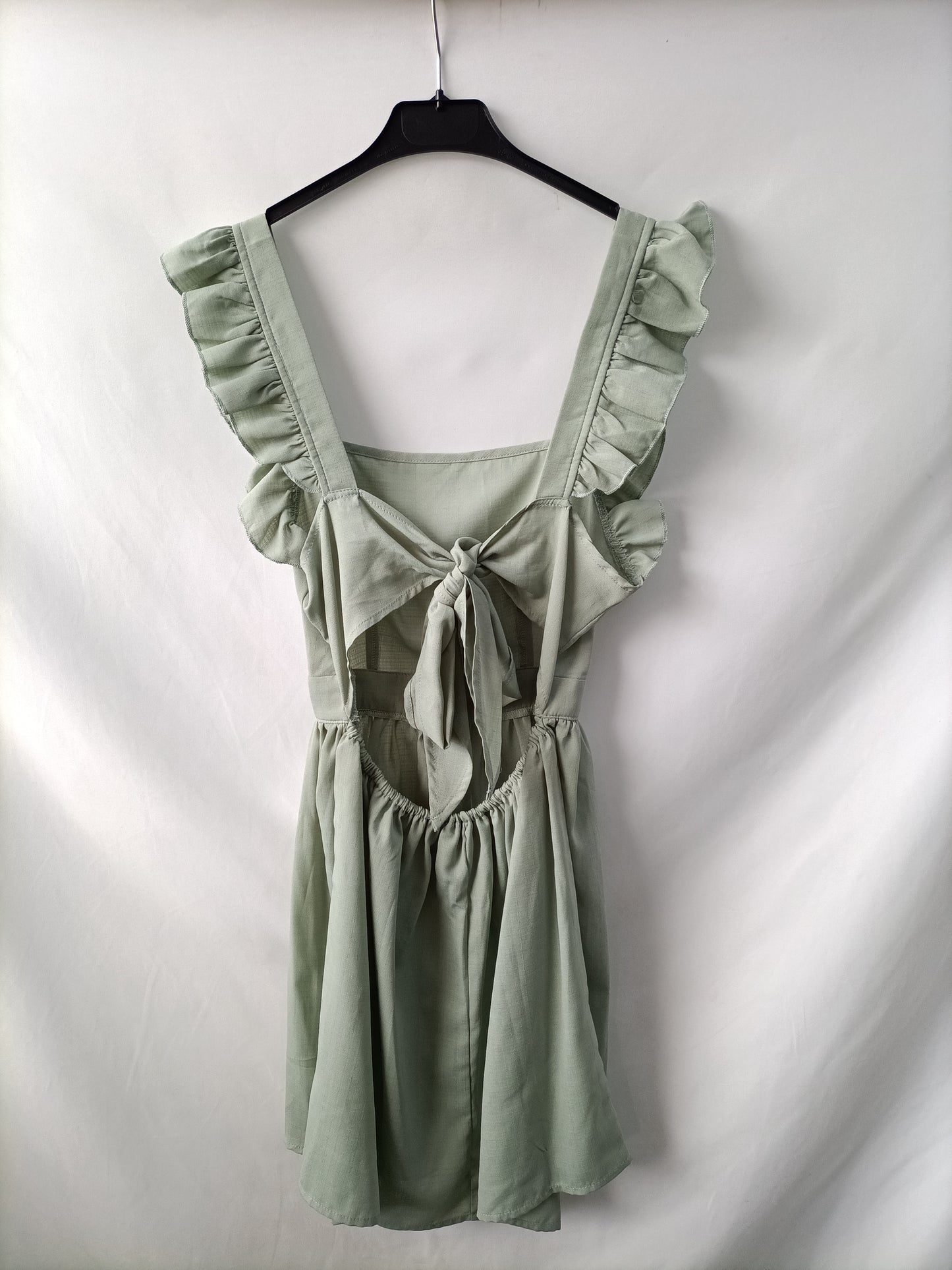 SHEIN. Vestido verde espalda T.xs