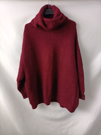 ZARA.  jersey oversized burdeosT.m