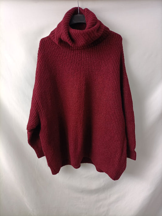 ZARA.  jersey oversized burdeosT.m