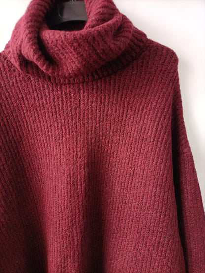 ZARA.  jersey oversized burdeosT.m