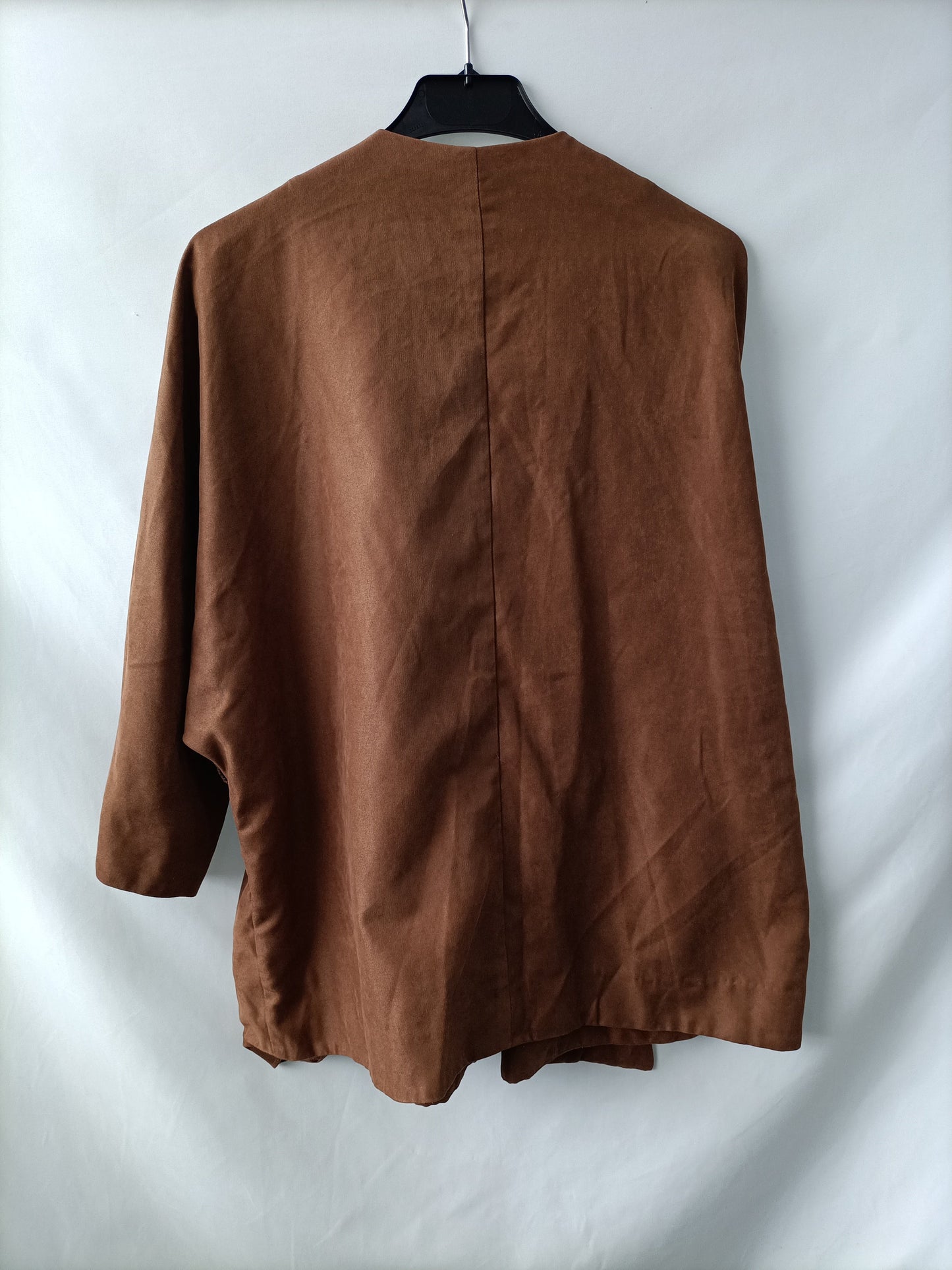 ZARA. Kimono marrón abierto T.m