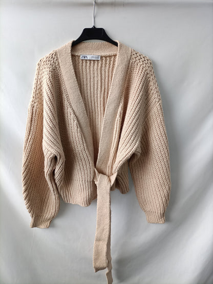 ZARA.  Jersey beige lazada T.m