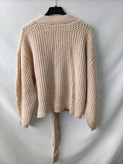 ZARA.  Jersey beige lazada T.m