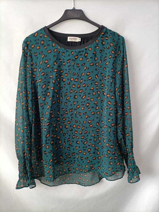 OLD RIDEL. Blusa animal print T.m