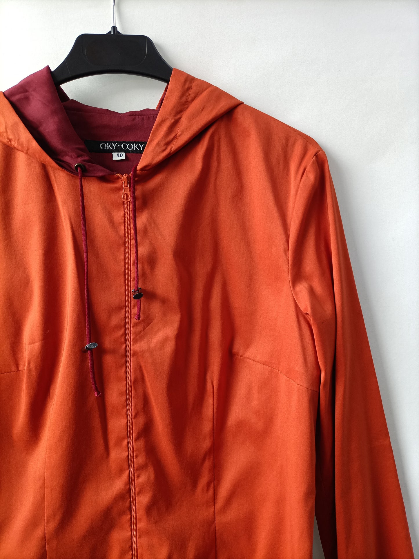OKY COKY. Thin orange jacket size 40