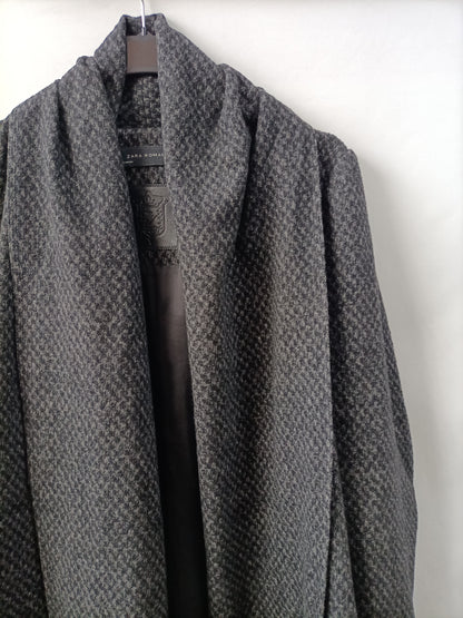 ZARA. Abrigo palo gris T.l