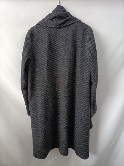 ZARA. Abrigo palo gris T.l