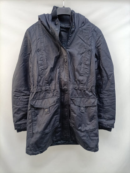 PULL&BEAR. Parka azul impermeable Tu(s)
