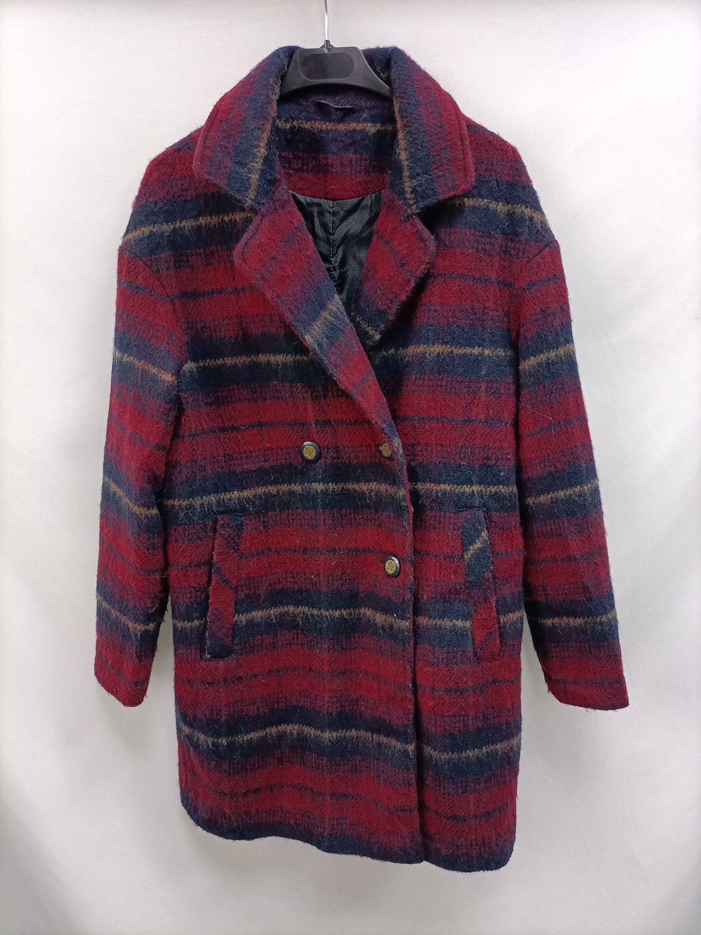 OTRAS. Abrigo paño cuadros T.u(s/m)