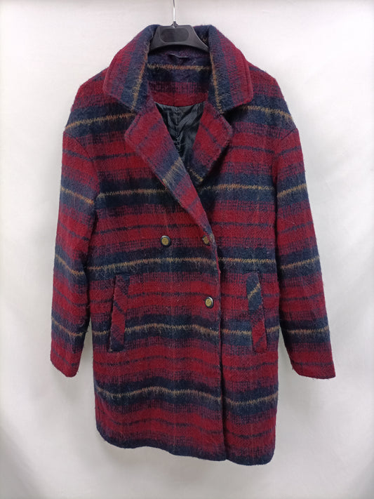 OTRAS. Abrigo paño cuadros T.u(s/m)