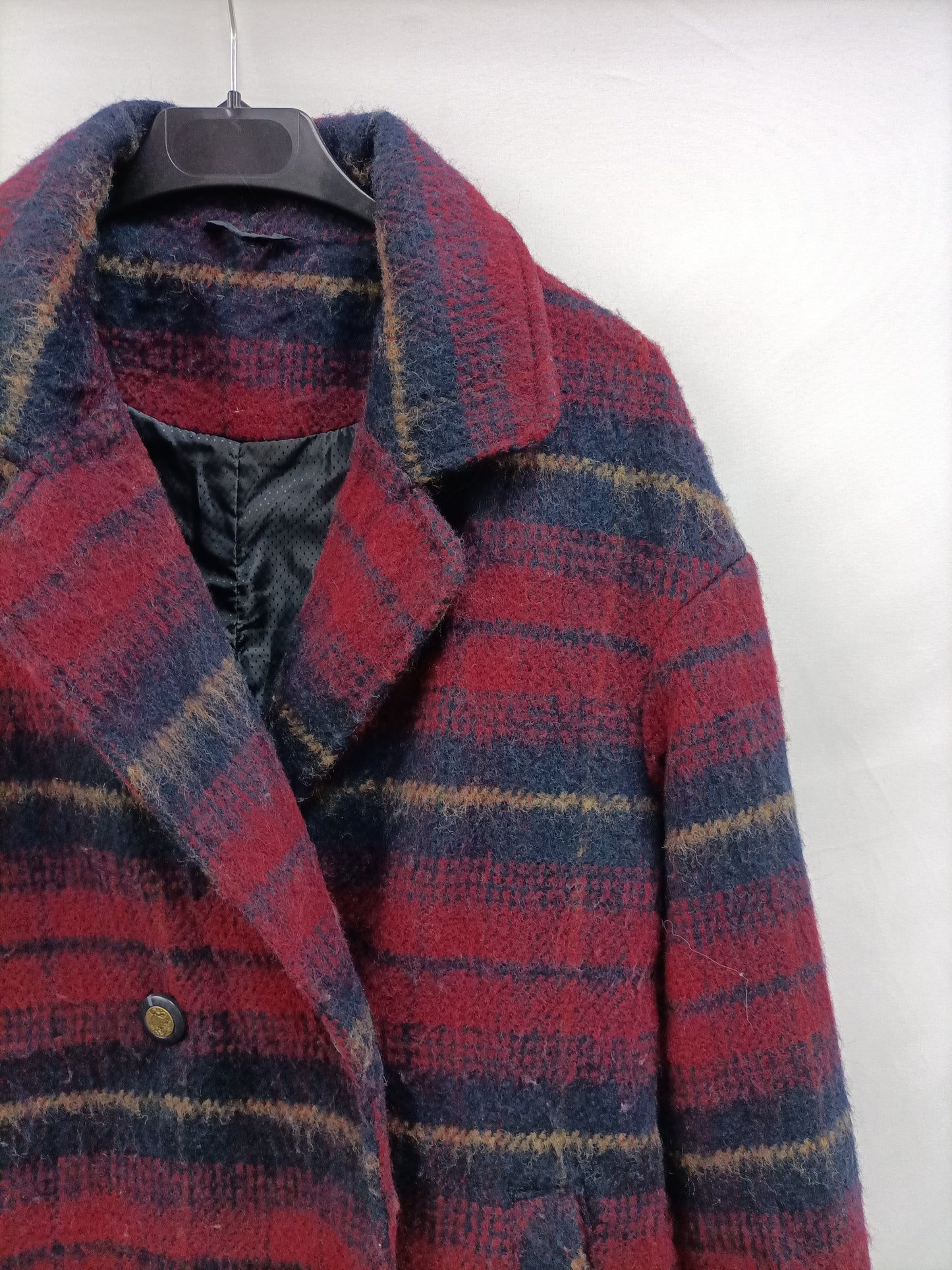 OTRAS. Abrigo paño cuadros T.u(s/m)