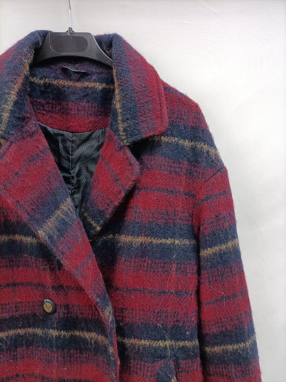 OTRAS. Abrigo paño cuadros T.u(s/m)