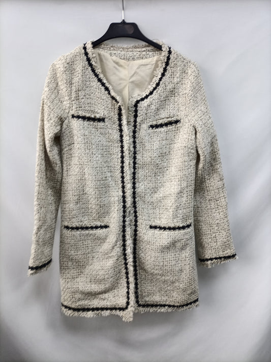 OTRAS. Abrigo tweed beige T.u(s)