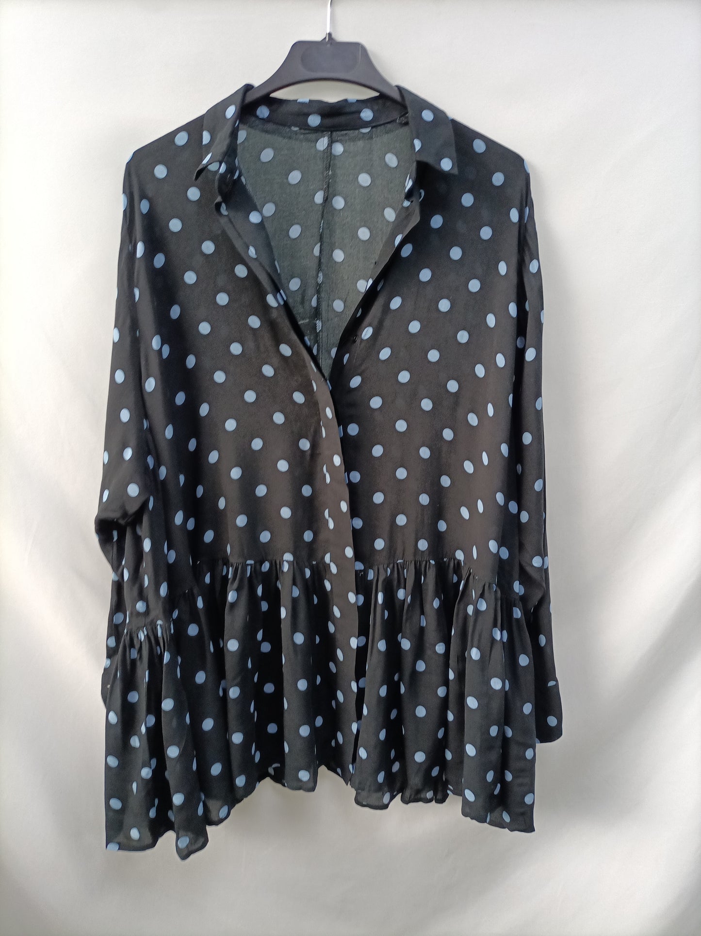 Market. OTRAS. Blusa azul Lunares T.u(s/m)