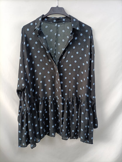 Market. OTRAS. Blusa azul Lunares T.u(s/m)