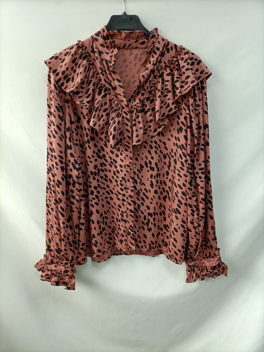 OTRAS. Blusa  rosa print T.u(s/m)