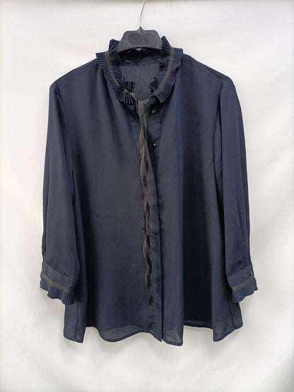 OTRAS. Blusa azul fluida   T.u(s)