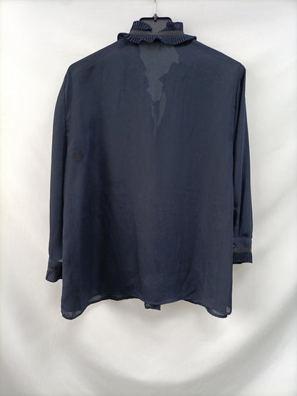 OTRAS. Blusa azul fluida   T.u(s)