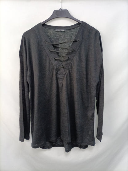 ZARA. Camiseta cuerdas T.m