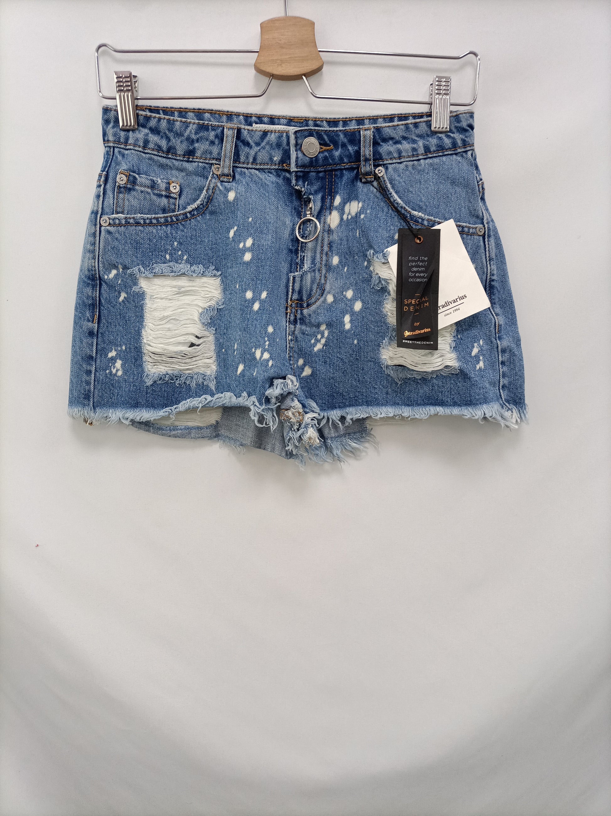 Waist Shorts D93 Short Jean Stradivarius Stradivarius De Segunda