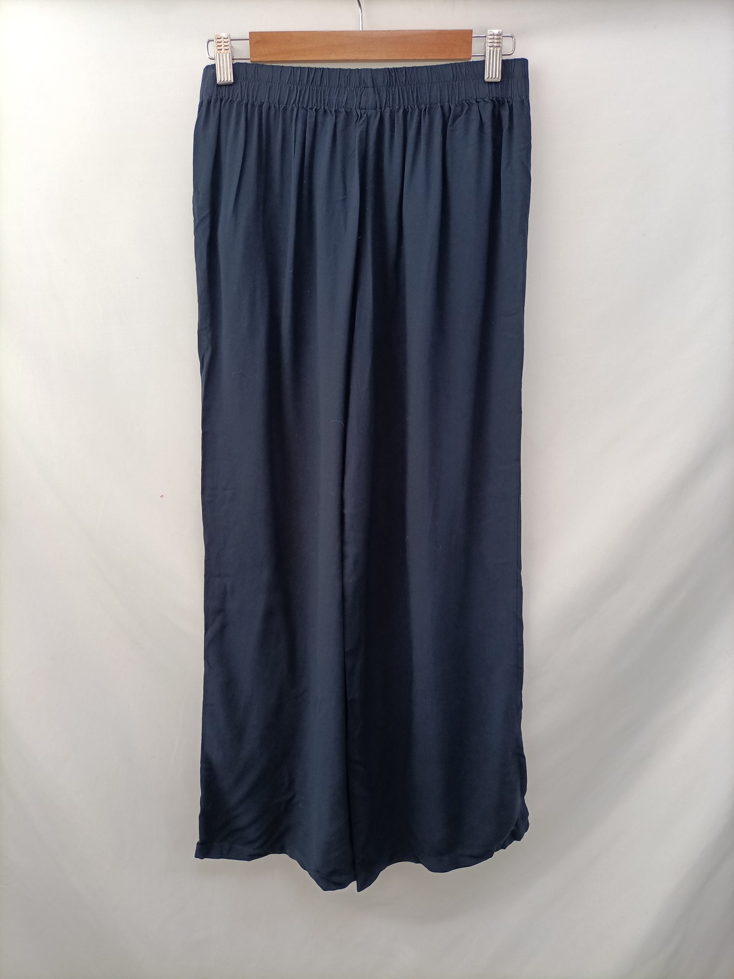 ICHI. Pantalón palazzo azul T.xs