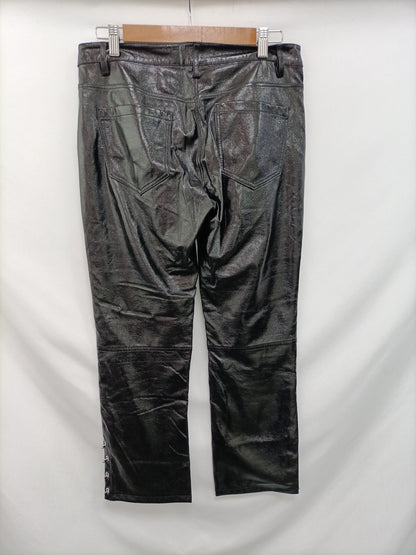 MANGO.Pantalones polipiel T.40