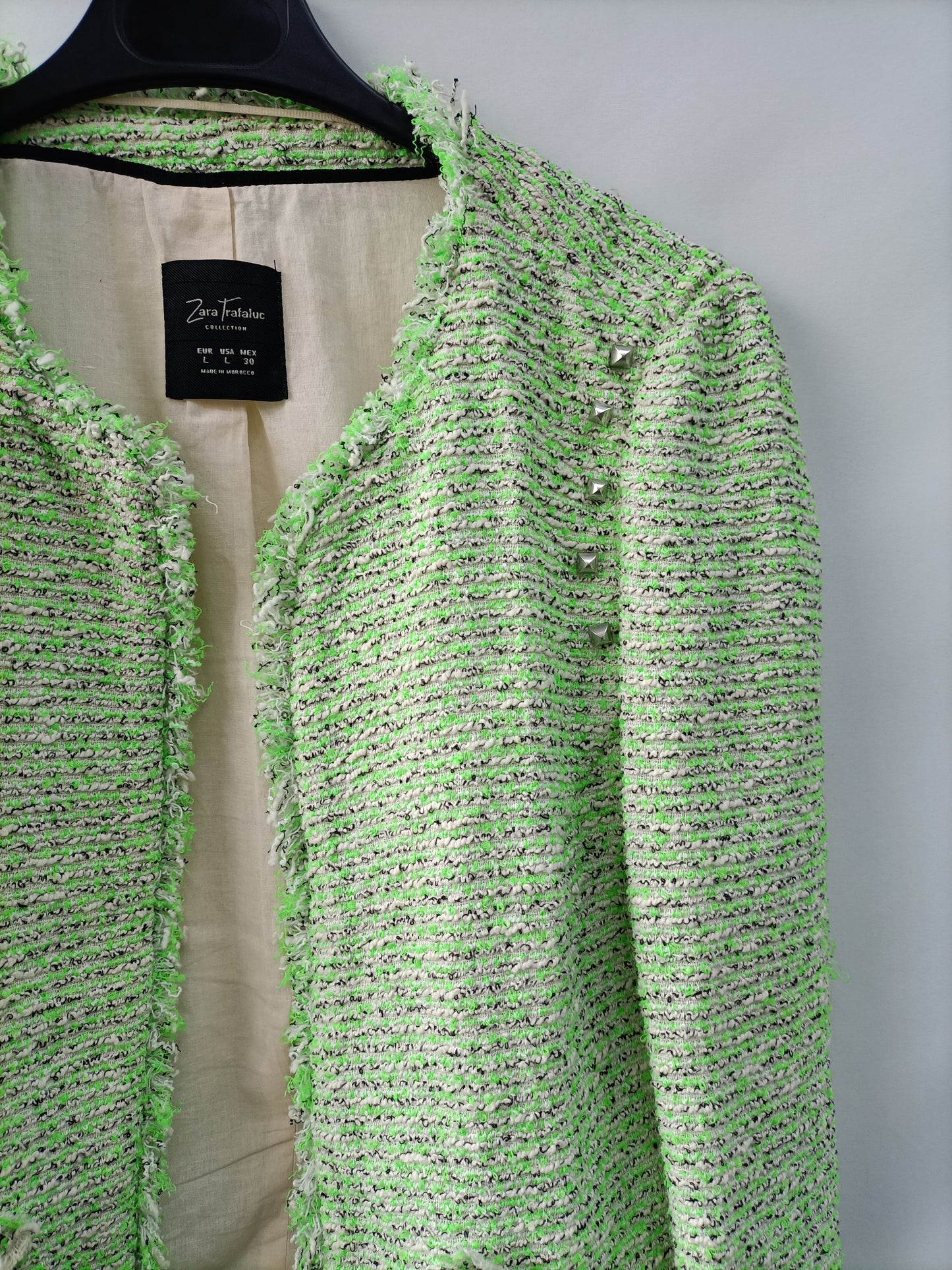 ZARA. Tweed verde  T. l