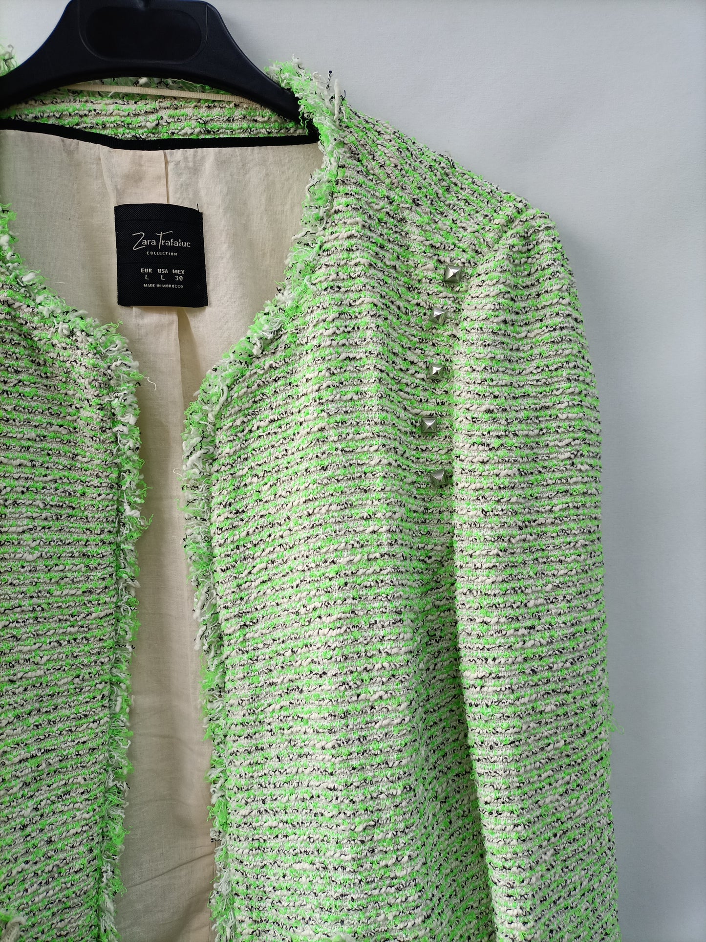 ZARA. Tweed verde  T. l