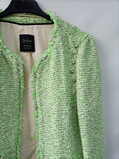 ZARA. Tweed verde  T. l