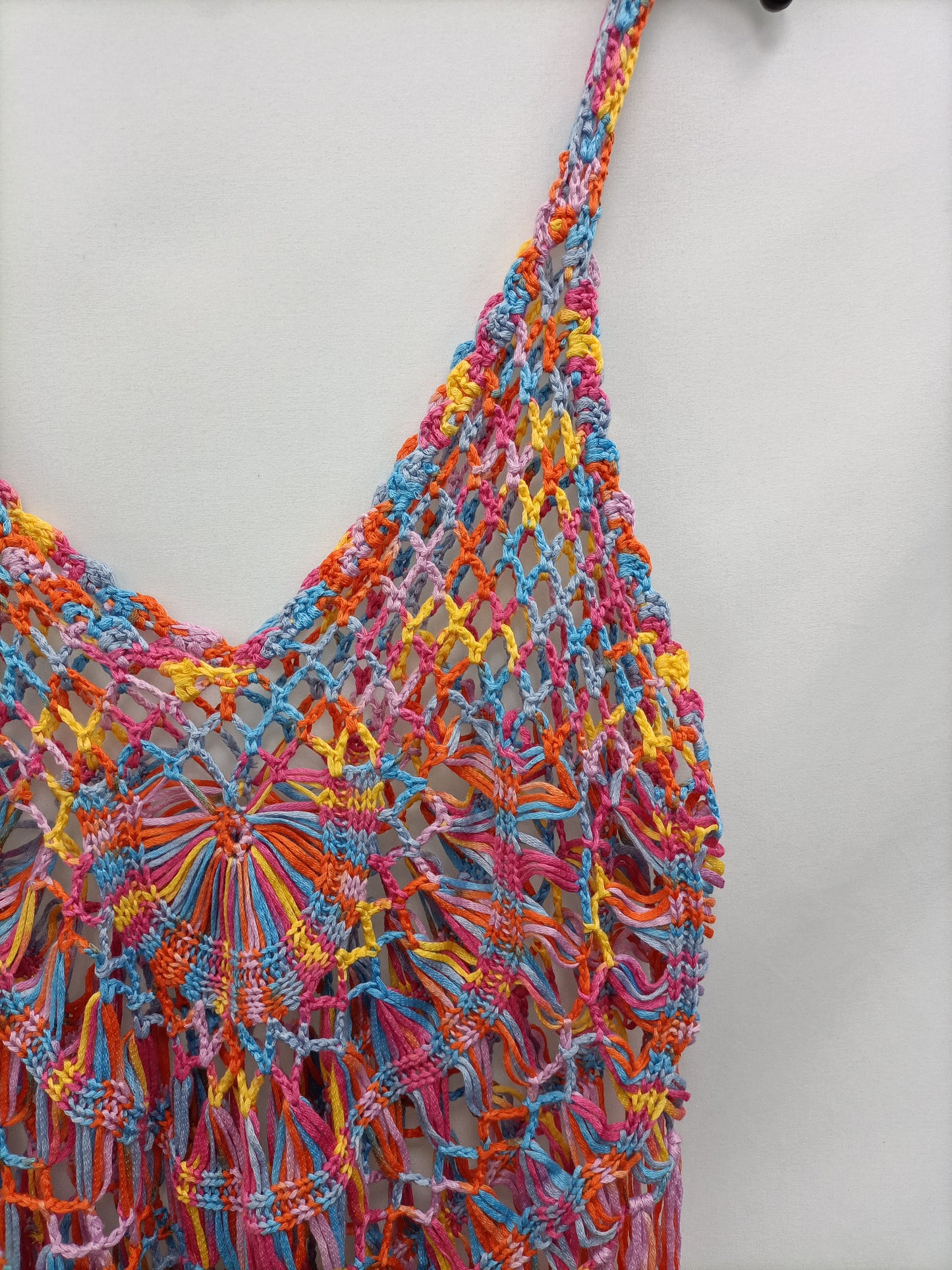 OTRAS.Top croché encaje multicolor TU(s/M)