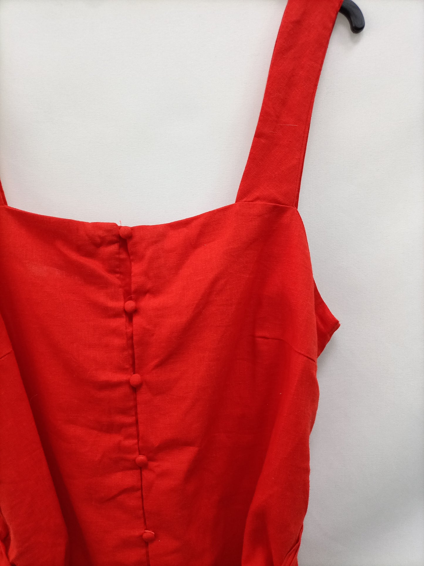 UNIT.Top negro rojo Lino T.M