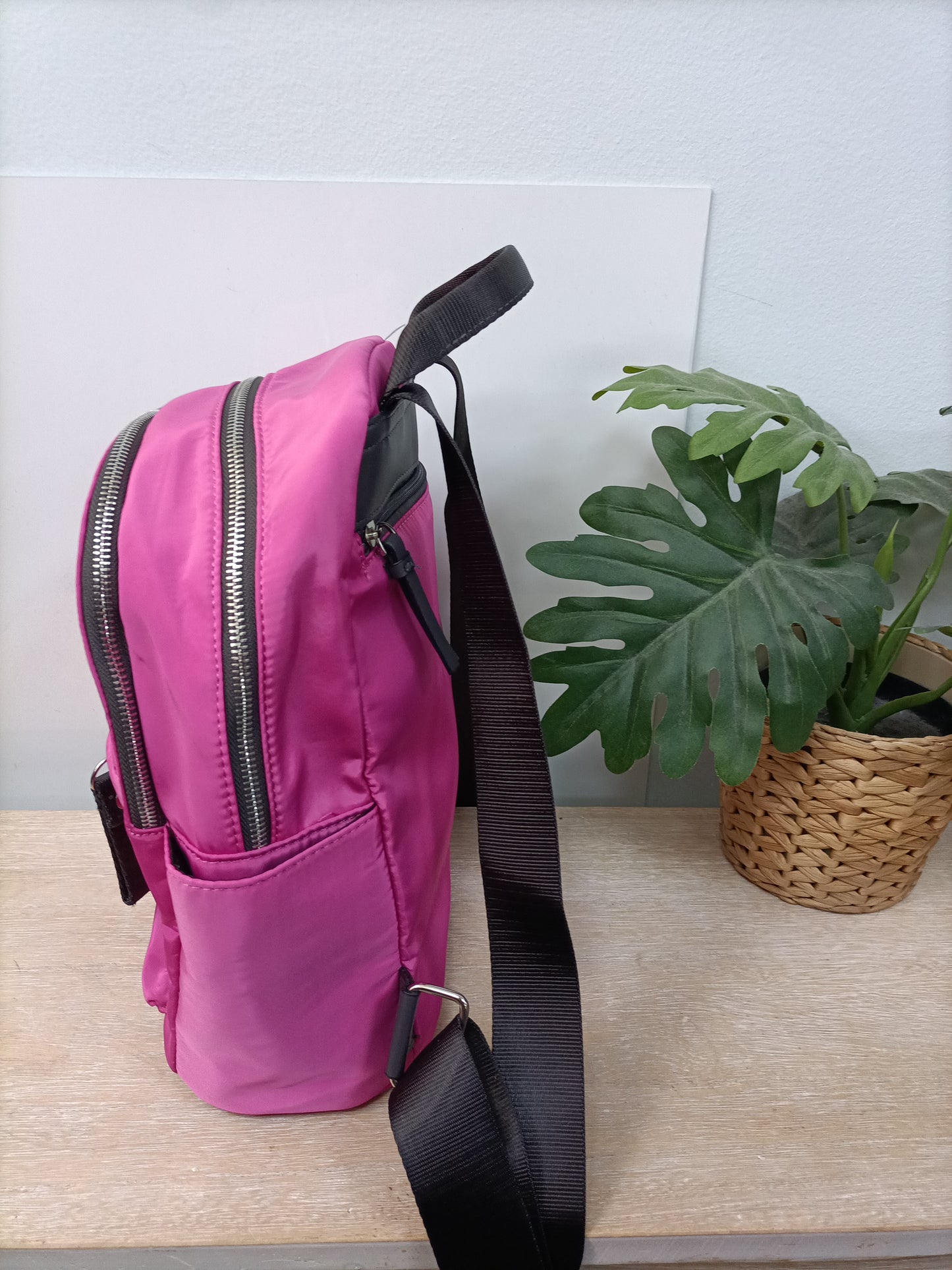 PARFOIS.Mochila lona rosa