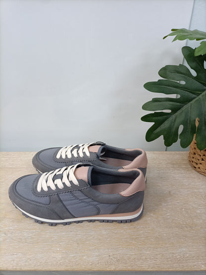 PARFOIS. Zapatillas grises y rosas T.37