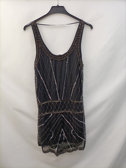 PULL&BEAR.Vestido corto lentejuelas T.s(tara)