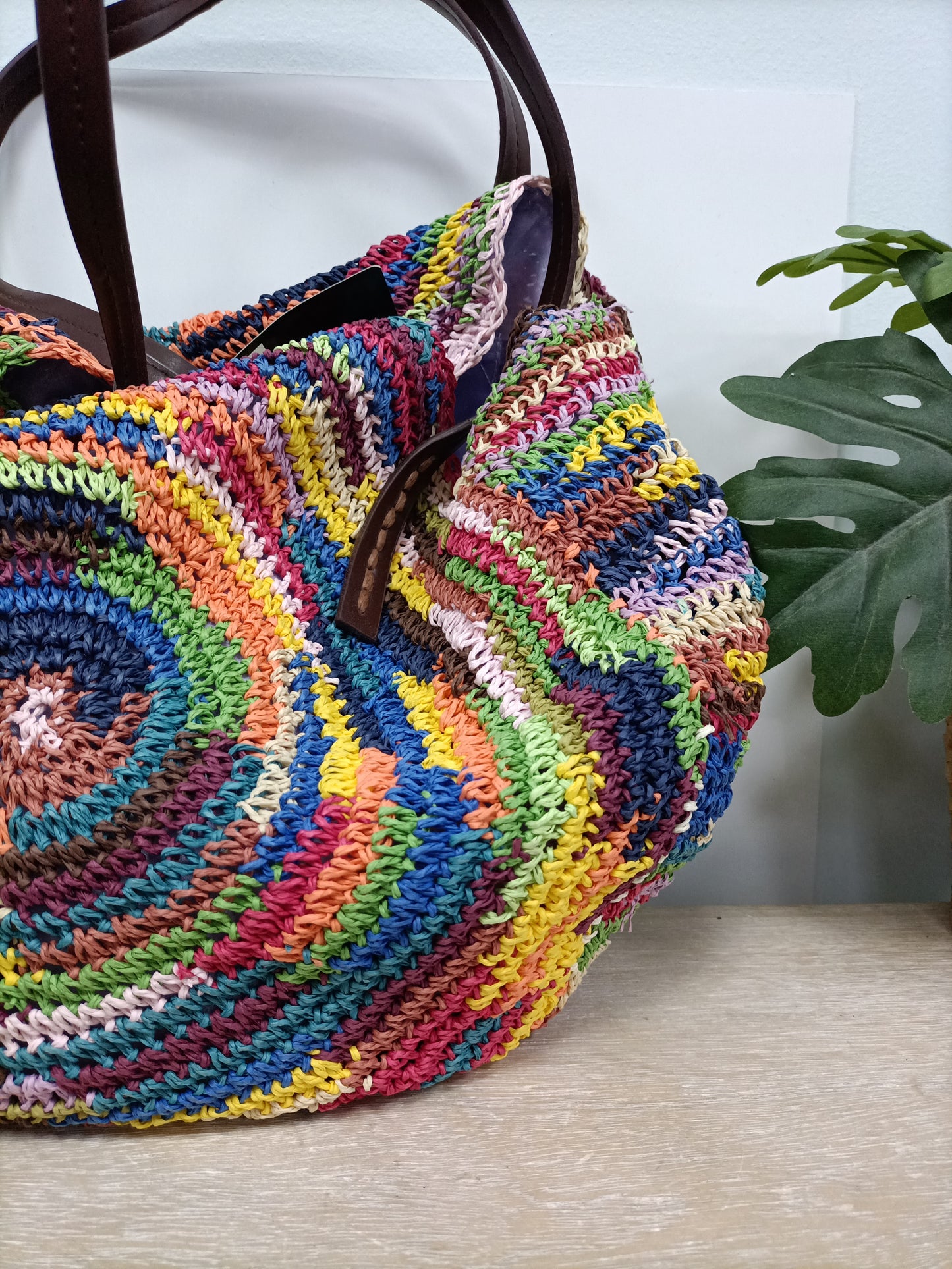 NATURA. Bolso rafia colores
