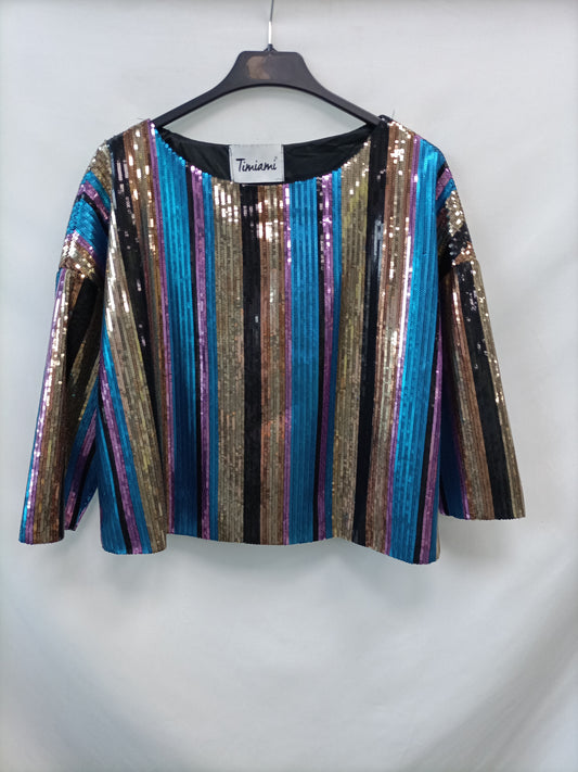 TITIAMI. Top rayas lentejuelas T.u(s/m)