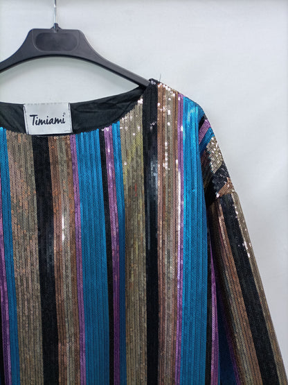 TITIAMI. Top rayas lentejuelas T.u(s/m)