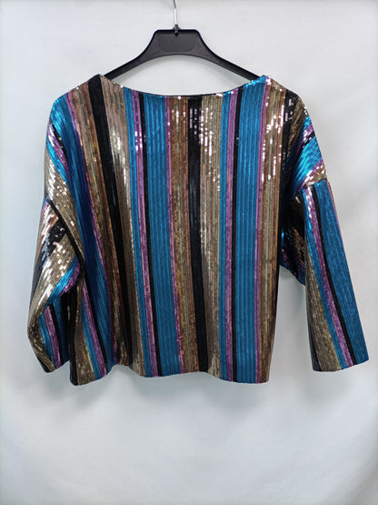 TITIAMI. Top rayas lentejuelas T.u(s/m)