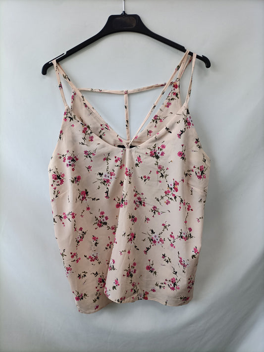 PRIMARK. Top rosa flores T.42