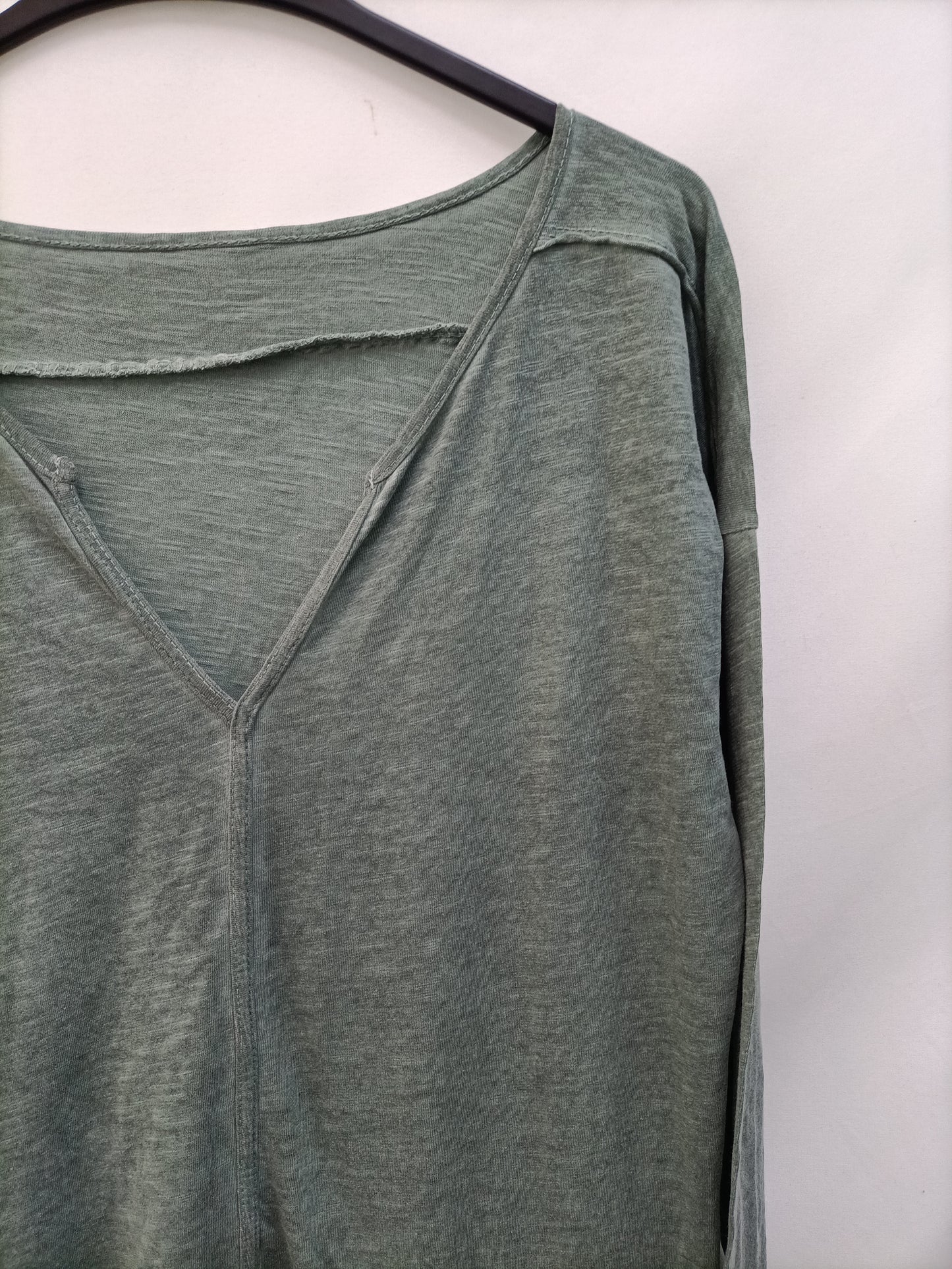 OTRAS. Vestido verde jaspeado T.u(m)