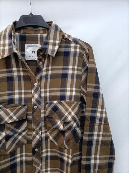 ZARA. Camisa cuadros T.xs
