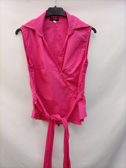 F.TAPIA. Camisa rosa cruzada T.S
